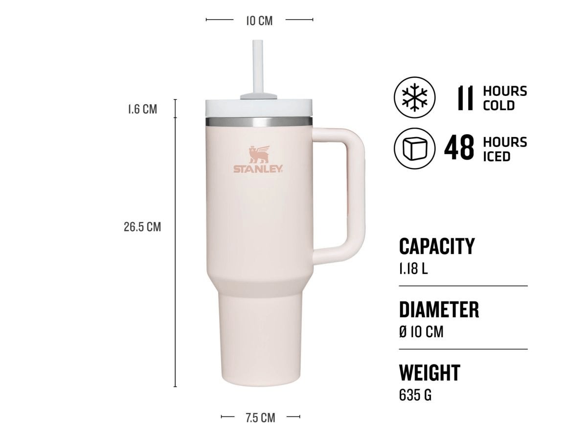 Stanley The Quencher H2.O FlowState™ Tumbler 1.18L  40oz Rose Quartz 2